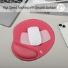 image:imageMr Pen Ergonomic Mouse Pad with Wrist Rest Grim Reader Design  Breathable Fabric with Memory Foam Cushion NonSlip Rubber Base Gel Mouse Pad with Wrist SupportRed
