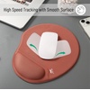 image:imageMr Pen Ergonomic Mouse Pad with Wrist Rest Grim Reader Design  Breathable Fabric with Memory Foam Cushion NonSlip Rubber Base Gel Mouse Pad with Wrist SupportBrown