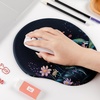 image:imageMr Pen Ergonomic Mouse Pad with Wrist Rest Grim Reader Design  Breathable Fabric with Memory Foam Cushion NonSlip Rubber Base Gel Mouse Pad with Wrist SupportMidnight Bloom