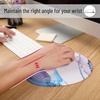 image:imageMr Pen Ergonomic Mouse Pad with Wrist Rest Grim Reader Design  Breathable Fabric with Memory Foam Cushion NonSlip Rubber Base Gel Mouse Pad with Wrist SupportGlacial Blue Marble