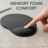 image:imageMr Pen Ergonomic Mouse Pad with Wrist Rest Grim Reader Design  Breathable Fabric with Memory Foam Cushion NonSlip Rubber Base Gel Mouse Pad with Wrist SupportBlack