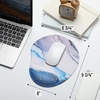 image:imageMr Pen Ergonomic Mouse Pad with Wrist Rest Grim Reader Design  Breathable Fabric with Memory Foam Cushion NonSlip Rubber Base Gel Mouse Pad with Wrist SupportGlacial Blue Marble