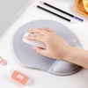 image:imageMr Pen Ergonomic Mouse Pad with Wrist Rest Grim Reader Design  Breathable Fabric with Memory Foam Cushion NonSlip Rubber Base Gel Mouse Pad with Wrist SupportLight Gray