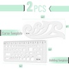 image:imageMr Pen Geometric Drawing Template 2 pcs French Curve Plastic Template  Shape Stencils Geometric Stencils2 pcs