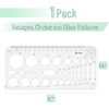 image:imageMr Pen Geometric Drawing Template Hexagon amp Circles  Plastic Template Plastic Shape Stencils for Drawing