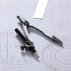 image:imageMr Pen Geometry Compass 48 Precision Drafting Compass with Pencil  Draws Circles up to 9 Ideal for Math Geometry Students Architectural Drafting amp Classroom Use