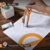 image:imageMr Pen Geometry Compass and Protractor Set 6 Inch Compass  6 Inch Protractor Drawing Tool for School Clear Plastic Easy Grip Precision Design for Math Art Drafting ArchitectureDark Orange