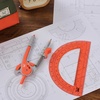 image:imageMr Pen Geometry Compass and Protractor Set 6 Inch Compass  6 Inch Protractor Drawing Tool for School Clear Plastic Easy Grip Precision Design for Math Art Drafting ArchitectureRed