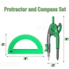 image:imageMr Pen Geometry Compass and Protractor Set 6 Inch Compass  6 Inch Protractor Drawing Tool for School Clear Plastic Easy Grip Precision Design for Math Art Drafting ArchitectureLush Garden Green