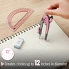image:imageMr Pen Geometry Compass and Protractor Set 6 Inch Compass  6 Inch Protractor Drawing Tool for School Clear Plastic Easy Grip Precision Design for Math Art Drafting ArchitectureRogue Pink