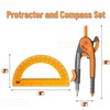 image:imageMr Pen Geometry Compass and Protractor Set 6 Inch Compass  6 Inch Protractor Drawing Tool for School Clear Plastic Easy Grip Precision Design for Math Art Drafting ArchitectureDark Orange