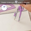 image:imageMr Pen Geometry Compass and Protractor Set 6 Inch Compass  6 Inch Protractor Drawing Tool for School Clear Plastic Easy Grip Precision Design for Math Art Drafting ArchitecturePurple