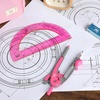 image:imageMr Pen Geometry Compass and Protractor Set 6 Inch Compass  6 Inch Protractor Drawing Tool for School Clear Plastic Easy Grip Precision Design for Math Art Drafting ArchitectureVivid Cerise