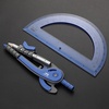 image:imageMr Pen Geometry Compass and Protractor Set 6 Inch Compass  6 Inch Protractor Drawing Tool for School Clear Plastic Easy Grip Precision Design for Math Art Drafting ArchitectureMidnight Blue