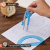 image:imageMr Pen Geometry Compass and Protractor Set 6 Inch Compass  6 Inch Protractor Drawing Tool for School Clear Plastic Easy Grip Precision Design for Math Art Drafting ArchitectureBlue