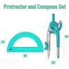 image:imageMr Pen Geometry Compass and Protractor Set 6 Inch Compass  6 Inch Protractor Drawing Tool for School Clear Plastic Easy Grip Precision Design for Math Art Drafting ArchitectureGreen