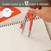 image:imageMr Pen Geometry Compass and Protractor Set 6 Inch Compass  6 Inch Protractor Drawing Tool for School Clear Plastic Easy Grip Precision Design for Math Art Drafting ArchitectureRed