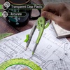 image:imageMr Pen Geometry Compass and Protractor Set 6 Inch Compass  6 Inch Protractor Drawing Tool for School Clear Plastic Easy Grip Precision Design for Math Art Drafting ArchitectureLight Green