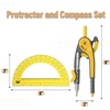 image:imageMr Pen Geometry Compass and Protractor Set 6 Inch Compass  6 Inch Protractor Drawing Tool for School Clear Plastic Easy Grip Precision Design for Math Art Drafting ArchitectureYellow