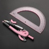 image:imageMr Pen Geometry Compass and Protractor Set 6 Inch Compass  6 Inch Protractor Drawing Tool for School Clear Plastic Easy Grip Precision Design for Math Art Drafting ArchitectureRogue Pink