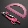 image:imageMr Pen Geometry Compass and Protractor Set 6 Inch Compass  6 Inch Protractor Drawing Tool for School Clear Plastic Easy Grip Precision Design for Math Art Drafting ArchitectureVivid Cerise