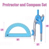 image:imageMr Pen Geometry Compass and Protractor Set 6 Inch Compass  6 Inch Protractor Drawing Tool for School Clear Plastic Easy Grip Precision Design for Math Art Drafting ArchitectureLight Green  Vivid Cerise  Dark Orange Blue