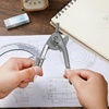 image:imageMr Pen Geometry Compass and Protractor Set 6 Inch Compass  6 Inch Protractor Drawing Tool for School Clear Plastic Easy Grip Precision Design for Math Art Drafting ArchitectureShuttle Grey