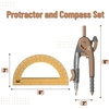 image:imageMr Pen Geometry Compass and Protractor Set 6 Inch Compass  6 Inch Protractor Drawing Tool for School Clear Plastic Easy Grip Precision Design for Math Art Drafting ArchitectureDwarf Pony Brown