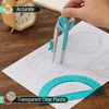 image:imageMr Pen Geometry Compass and Protractor Set 6 Inch Compass  6 Inch Protractor Drawing Tool for School Clear Plastic Easy Grip Precision Design for Math Art Drafting ArchitectureGreen