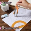 image:imageMr Pen Geometry Compass and Protractor Set 6 Inch Compass  6 Inch Protractor Drawing Tool for School Clear Plastic Easy Grip Precision Design for Math Art Drafting ArchitectureLight Green  Vivid Cerise  Dark Orange Blue