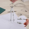 image:imageMr Pen Geometry Set 13 pcs 3 Metal Compasses Protractor 6 Ruler  45 amp 3060 Set Squares Pencils Lead Refills Sharpener amp Eraser for Math Drafting amp Classroom UsePurple