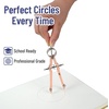 image:imageMr Pen Geometry Set 15 Piece Set with 6 Inch Swing Arm Protractor  IncludesMetal Divider Set Squares Ruler Compasses for Math for Drafting amp School SuppliesRose Gold  Pink