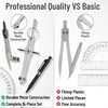 image:imageMr Pen Geometry Set 15 Piece Set with 6 Inch Swing Arm Protractor  IncludesMetal Divider Set Squares Ruler Compasses for Math for Drafting amp School SuppliesClassic Slate