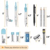 image:imageMr Pen Geometry Set 15 Piece Set with 6 Inch Swing Arm Protractor  IncludesMetal Divider Set Squares Ruler Compasses for Math for Drafting amp School SuppliesLight Blue