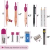 image:imageMr Pen Geometry Set 15 Piece Set with 6 Inch Swing Arm Protractor  IncludesMetal Divider Set Squares Ruler Compasses for Math for Drafting amp School SuppliesRose Gold  Pink