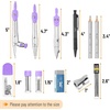 image:imageMr Pen Geometry Set 15 Piece Set with 6 Inch Swing Arm Protractor  IncludesMetal Divider Set Squares Ruler Compasses for Math for Drafting amp School SuppliesPurple