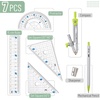 image:imageMr Pen Geometry Set 7 pcs Compass for Geometry Compass Math  Geometry Kit with Storage Box Math Compass Geometry Set for School Protractor and Compass Set Drawing Tools Ruler Set