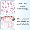 image:imageMr Pen Glitter Letter Stickers 1 Inch 8 Sheets 576 pcs Pink  Self Adhesive Glitter Letters and Numbers Vinyl Alphabet Stickers