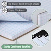 image:imageMr Pen Graph Paper 12 Pack 55 SheetsPack 85x11  4x4 4 Squares Per Inch Math Graph Paper Pad Computation Pads Bulk