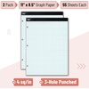 image:imageMr Pen Graph Paper Pad 85x11 Inches 2x2 2 Squares per Inch  55 Sheets Ideal for Math Graphing and Sketching 12 Inch Grid Paper for Students Engineers ArtistsWhite 3Hole Punched