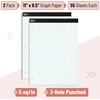 image:imageMr Pen Graph Paper Pad 85x11 Inches 2x2 2 Squares per Inch  55 Sheets Ideal for Math Graphing and Sketching 12 Inch Grid Paper for Students Engineers ArtistsWhite 3Hole Punched