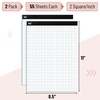 image:imageMr Pen Graph Paper pads 85 x 11 Inches 2 Pack 55 SheetsPack  2x2 2 Squares Per Inch Blueprint Grid Paper Pads 85 x 11 Math Notebook