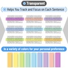 image:imageMr Pen Guided Reading Strips with Line 18 Pack Pastel Color  Bookmarks for Kids Highlight Strips for Books Reading Trackers for Kids