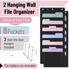 image:imageMr Pen Hanging Wall File Organizer 12 Pockets Pink  3 Overdoor Hangers Included Over The Door File Organizer Hanging Folder OrganizerBlack 2 Pack