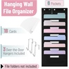 image:imageMr Pen Hanging Wall File Organizer 12 Pockets Pink  3 Overdoor Hangers Included Over The Door File Organizer Hanging Folder OrganizerBlack