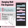image:imageMr Pen Hanging Wall File Organizer 12 Pockets Pink  3 Overdoor Hangers Included Over The Door File Organizer Hanging Folder OrganizerBlack