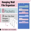 image:imageMr Pen Hanging Wall File Organizer 12 Pockets Pink  3 Overdoor Hangers Included Over The Door File Organizer Hanging Folder OrganizerBlue