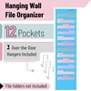 image:imageMr Pen Hanging Wall File Organizer 12 Pockets Pink  3 Overdoor Hangers Included Over The Door File Organizer Hanging Folder OrganizerBlue