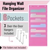 image:imageMr Pen Hanging Wall File Organizer 12 Pockets Pink  3 Overdoor Hangers Included Over The Door File Organizer Hanging Folder OrganizerPink