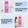 image:imageMr Pen Hanging Wall File Organizer 12 Pockets Pink  3 Overdoor Hangers Included Over The Door File Organizer Hanging Folder OrganizerPink